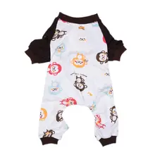 Модная собачья Пижама обезьяна самолет собака когти шаблон четыре фута одежда для домашних животных Хлопковая пижама Удобная кожа для сна