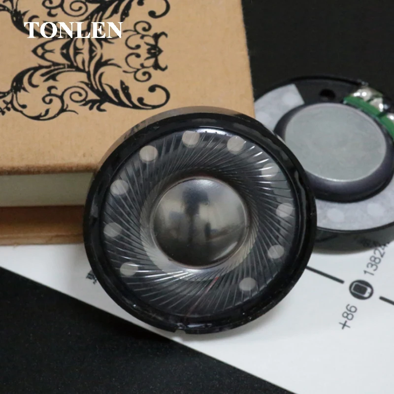 TONLEN Headphone Speakers Accessories 40mm Headset Composite Titanium Diaphragm Low Frequency Headphone Speakers Unit 2pcs