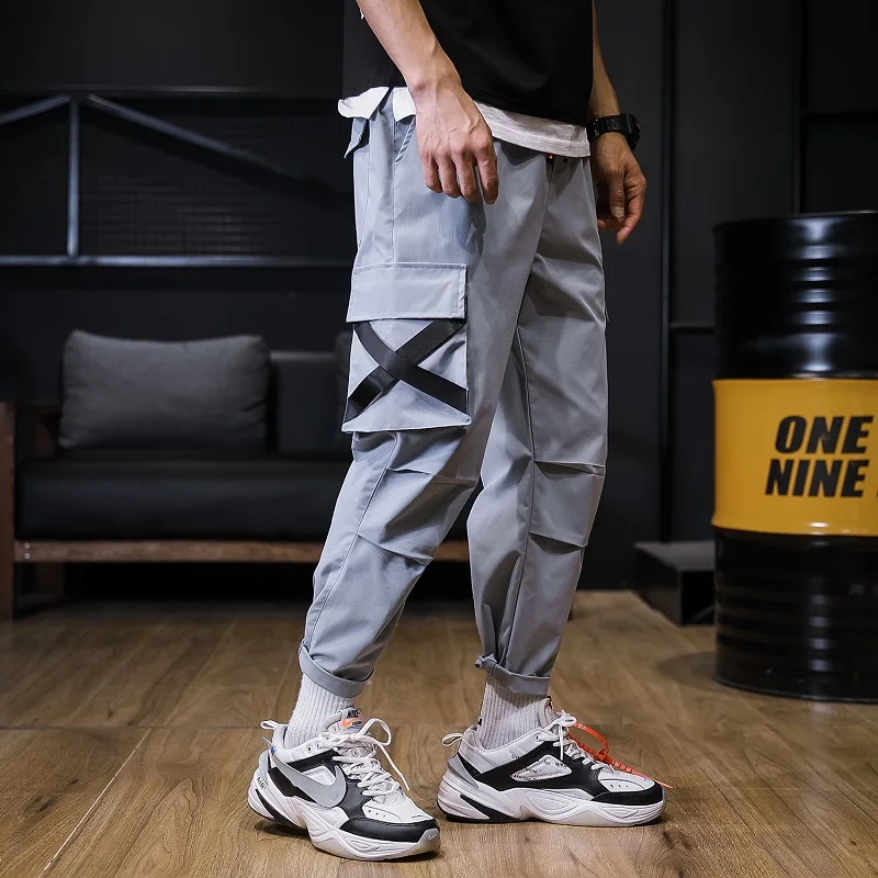 

Hot Sale Men Joggers Hip Hop Harem Streetwear Pants Casual Trousers Popular Cargo Pants Male Thin Sweatpants Summer Cool Fashion