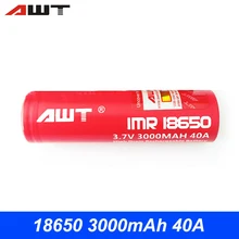 18650 Rechargeable Battery AWT 40A 3000mAh Lithium Battery 18650 for Vaporesso Revenger X SWAG font b