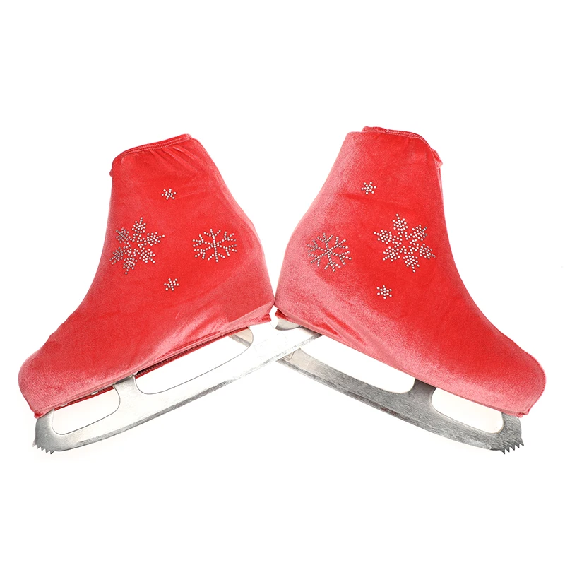 melhor 24 cores Adulto Criança Veludo Figura Patinação No Gelo Sapatos Cobrir Cor Sólida Acessórios De Skate Rolo Atlético Neve Padrão de Rosa Vermelha