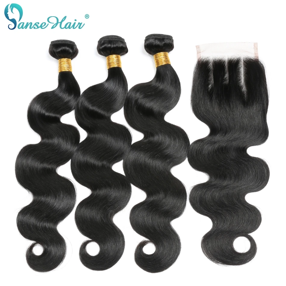 Panse Hair Indian Body Wave Hair Human Hair Extensions Customized 8-30 Inches Non Remy Hair Color 1B Can Be Dye 1Pcs Per Lot