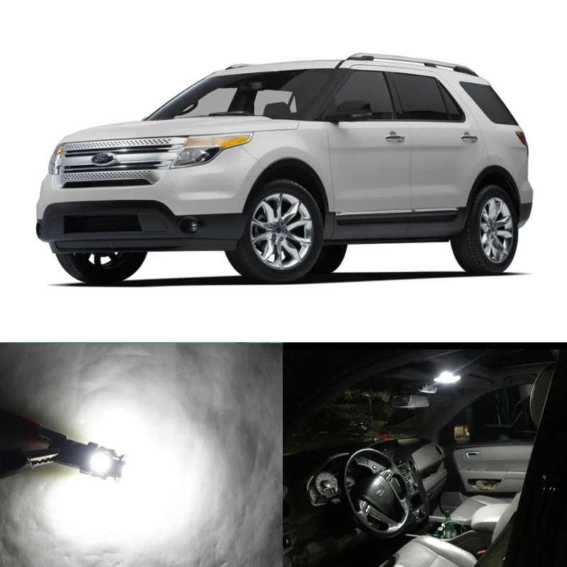 11 шт. внутренпосылка Комплект ламп для Ford Explorer 15|trunk lamp|interior led lampsford explorer |