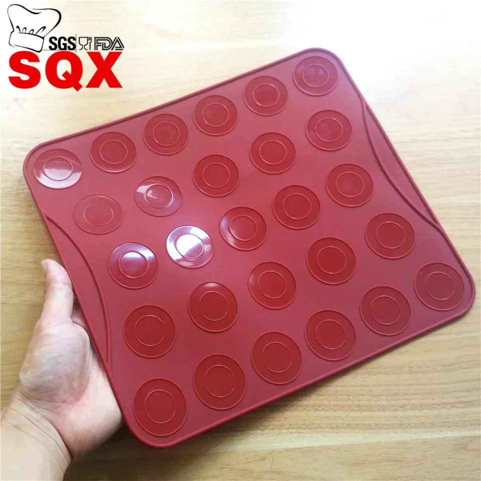 27 Holes Round Macaron Silicone Baking Mat Use for Oven Baking Sheet
