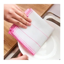 Lingettes de nettoyage de cuisine en fibre de coton, serviette absorbante sans huile, tampon à récurer