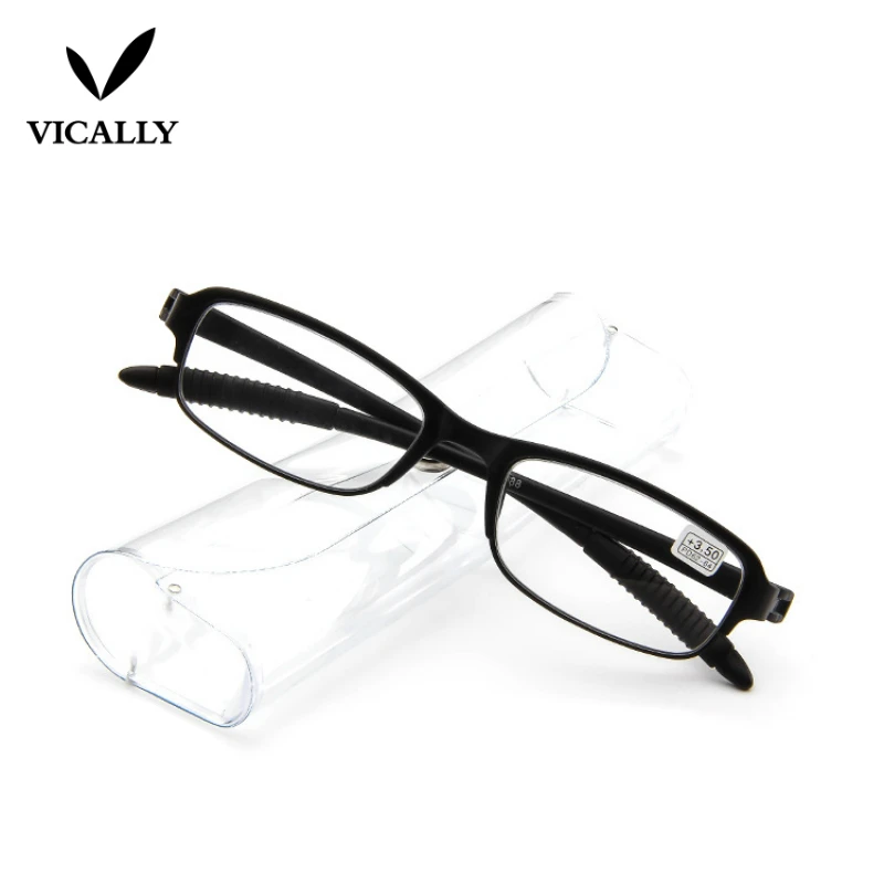 Flexible Reading Glasses With Case Men Women Soft Frame Resin Lens