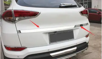 

car-styling case For Hyundai Tucson 2016 Car Stainless Steel Rear Trunk Lid Cover Trim /Tail Gate Protector Back Trunk Cover
