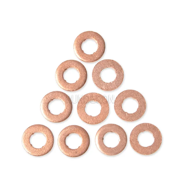 

RUNDERON F00VC17505 Copper Gasket Shim for 0445 110 Series Common Rail Fuel Injector Nozzle Kit Thickness 2.5mm Size 15*7.7*2.5