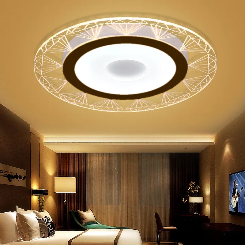 Ultra Thin Modern Minimalist Led Ceiling Lamp Creative Diamond