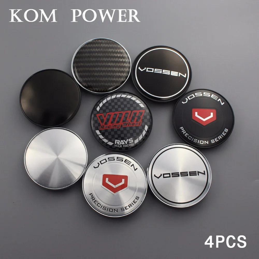

4pcs/ 68mm/clip 62mm black/silver/carbon grain no logo blank sticker emblema center caps for rims vossen oz hre sign cover hub