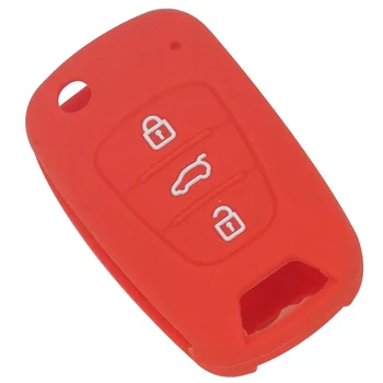 Keyforkess 30 pz/lotto caso della copertura chiave del Silicone per Kia RIO K2 K5 Sportage Sorento fit Hyundai i20 i30 i35 iX20 iX35 Solaris Verna - Jingyuqin 30 pz lotto caso della copertura chiave del Silicone per Kia RIO K2 K5