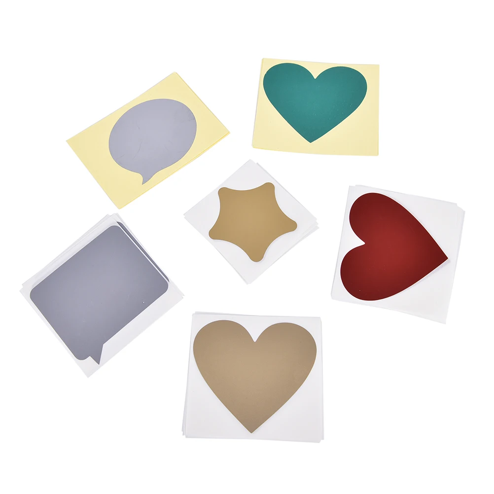 

Valentine's Day Postcards DIY Coating Scratch CARDS Message Hidden Surprises Vintage Postcards Set Scratch Sticker 5pc Romatic