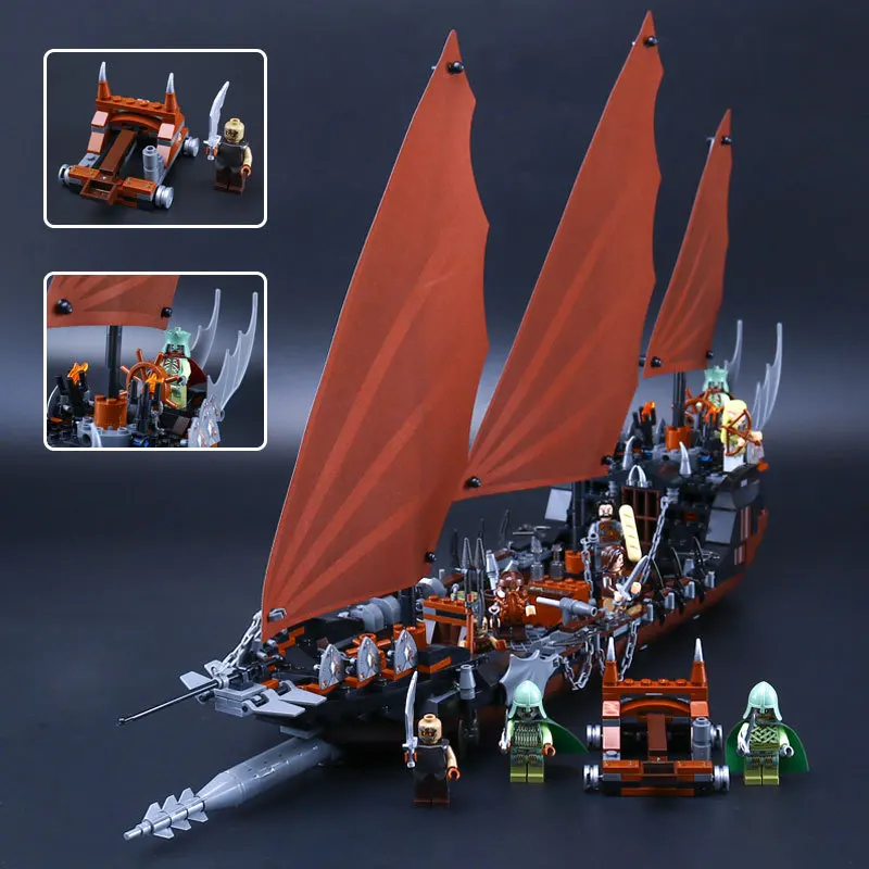 

mylb 756pcs Genuine The lord of rings Series The Ghost Pirate Ship Set Building Block Brick Toys gifts compatiable