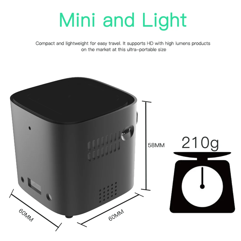 Vivicine S12 جيب جهاز عرض صغير ، الروبوت 7.1 بلوتوث 4.0 ، 3400 mAh بطارية ، الذكية HDMI USB PC لعبة المحمول Proyector متعاطي المخدرات