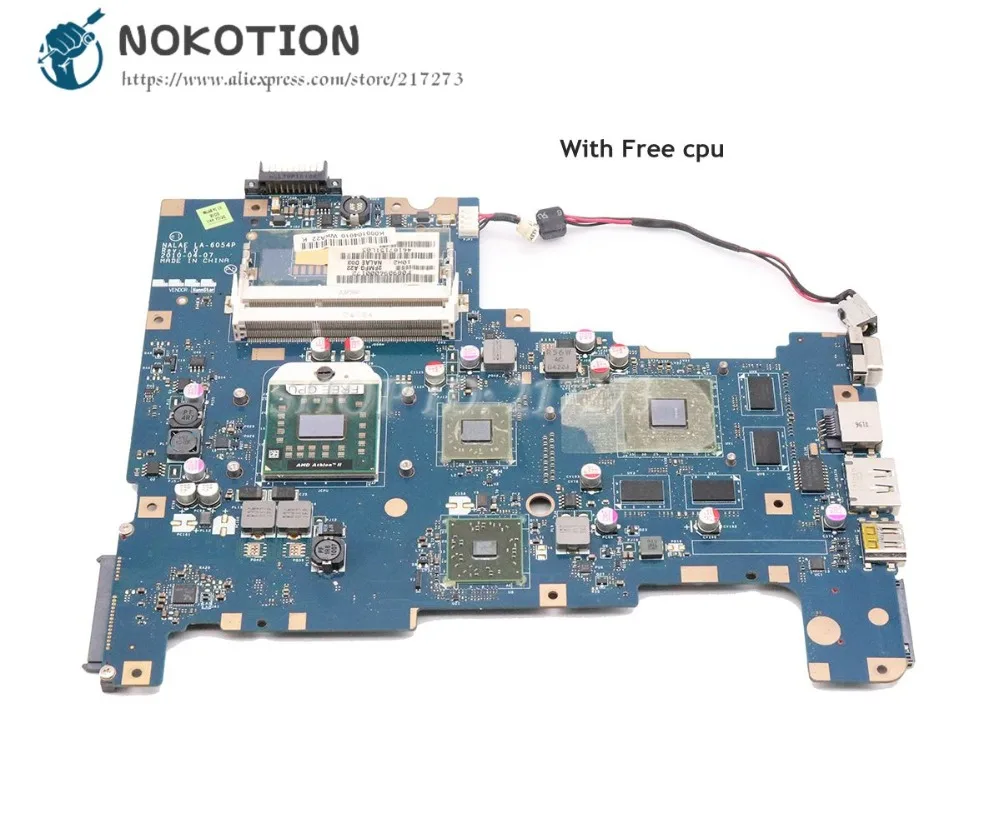 

NOKOTION For Toshiba Satellite L670D L675D Laptop Motherboard Socket S1 DDR3 Free cpu K000104010 NALAE LA-6054P