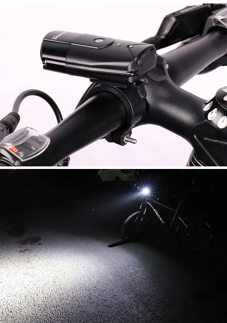 Perfect Deemount BCL-210 Bicycle Headlight Cycling R3 L2 LED Front Lighting USB Charge Touch Switch Water Proof Handlebar Lantern 9 Perfect Deemount BCL-210 Bicycle Headlight Cycling R3 L2 LED Front Lighting USB Charge Touch Switch Water Proof Handlebar Lantern 9