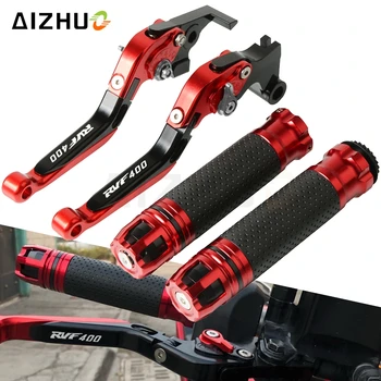 

Motorcycle Brake Clutch Lever Extendable+Handle Grips Handlebar For HONDA RVF400/NC35 RVF 400 1994-1996 1995