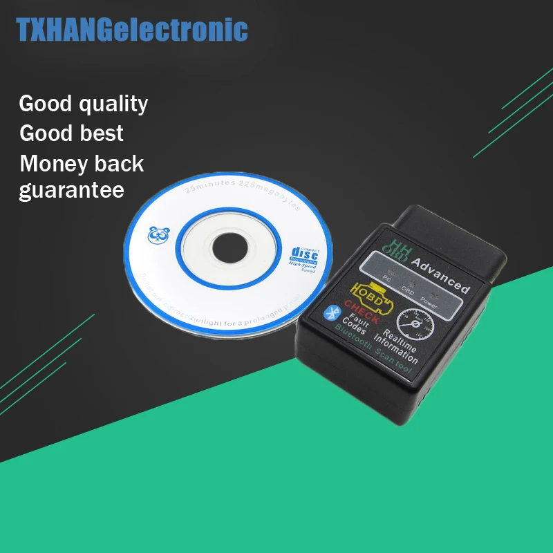 

HH OBD ELM327 Bluetooth OBD2 V2.1 Vehicle Fuel Consumption Speed Detector