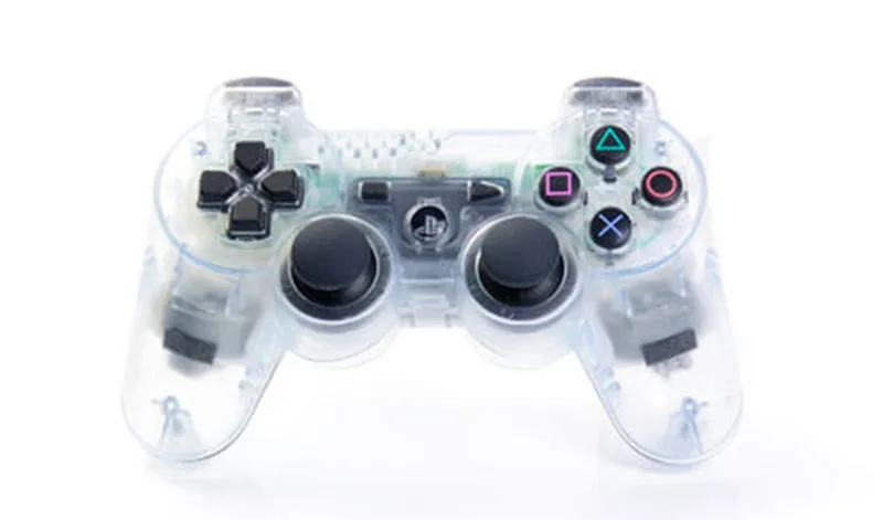 Беспроводной Bluetooth прозрачный цветной контроллер для sony playstation Dualshock 3 PS3 контроллер вибрации геймпад