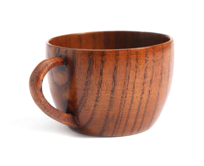 200ml Classic Wooden Tea Cup Coffee Mug Natural Jujube Wood Mug With Handgrip MilkWaterJuice Cup for Kids Home Bar Drinkware (10)