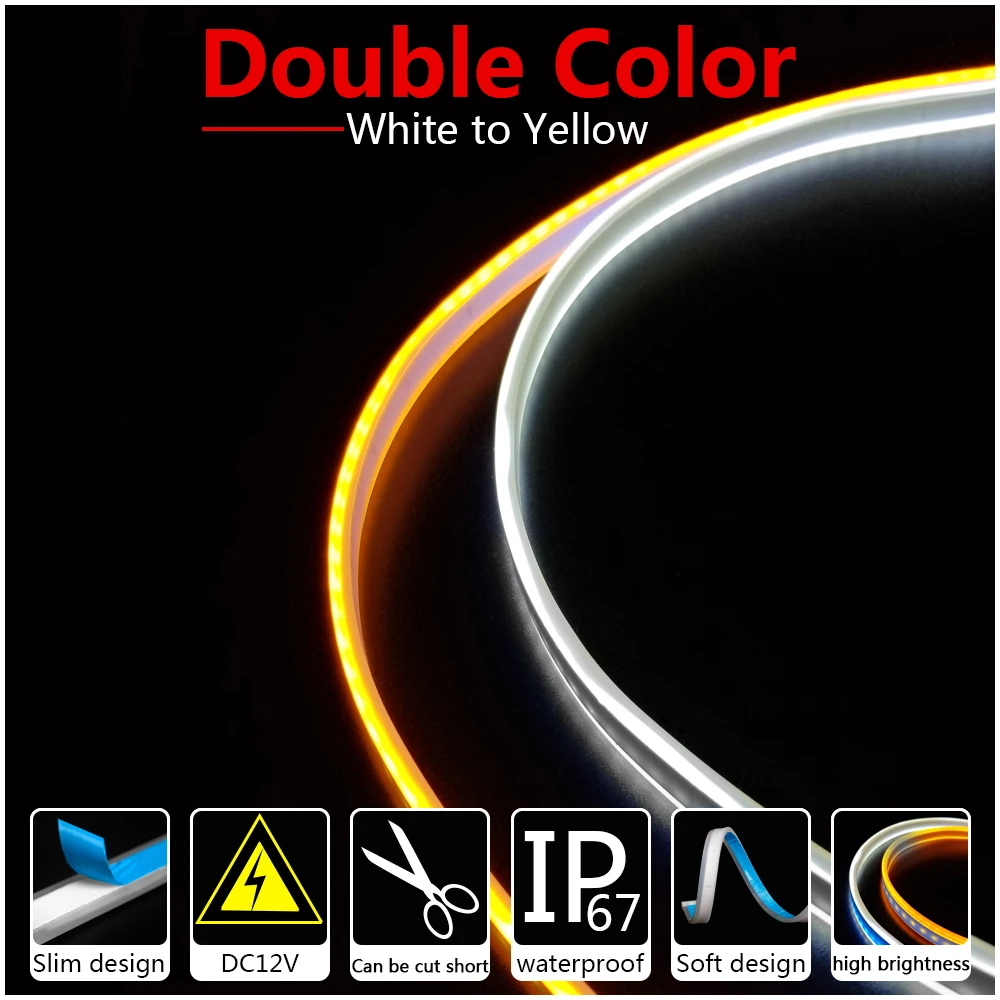 Daytime Running Lights 60cm Amber Sequential Flasher Flowing DRL Flexible LED Tube Strip Turn Signal Angel Eye White Turn Yellow Daytime Running Lights 60cm Amber Sequential Flasher Flowing DRL Flexible LED Tube Strip Turn Signal Angel Eye White Turn Yellow