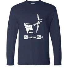 Breaking Bad Heisenberg, мужские футболки с длинным рукавом, Los Pollos Hermanos Walter White Cook, новинка, Весенняя Мужская футболка из хлопка