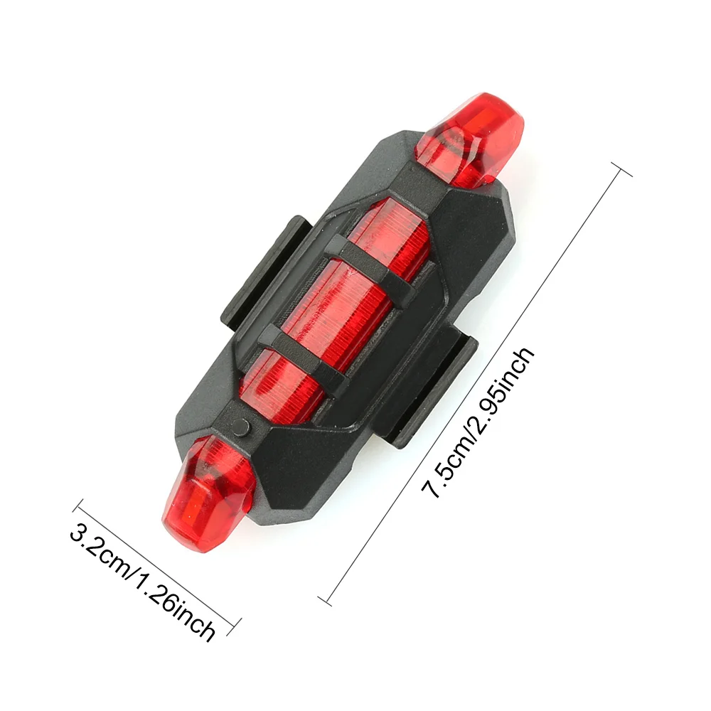 Flash Deal 2017 Portable 5 LED USB MTB Road Bike Tail Light Rechargeable Safety Warning Bicycle Rear Light Lamp Cycling Bike light 4
