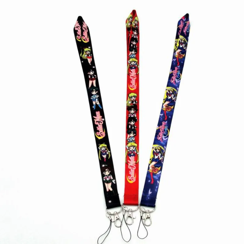 

1 Pc Kawaii Cartoon Sailor Moon Lanyard Keys ID Cell Phone Neck Strap Toys Action Figure Toy Gift