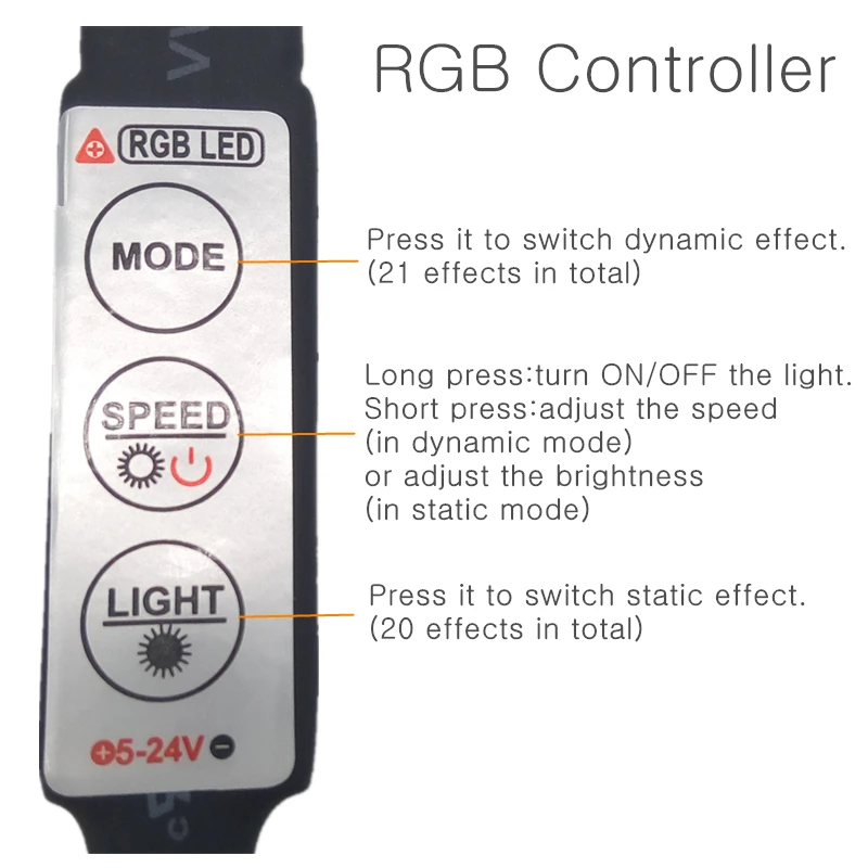 5 в Светодиодная лента Черная печатная плата с контроллером 5050 RGB DC5V ТВ фоновое