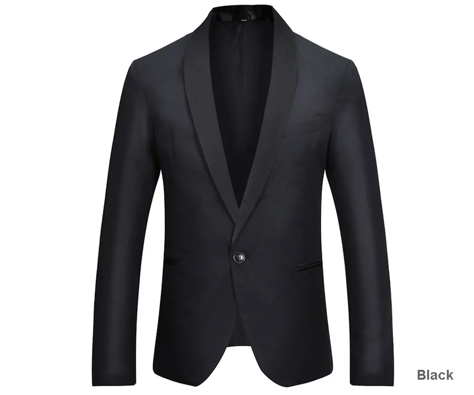 Yufeiyan 2019 Повседневная куртка для мужчин черный мужской блейзер на одной пуговице формальный деловой галстук Мужская Куртка пиджаки homme casaco