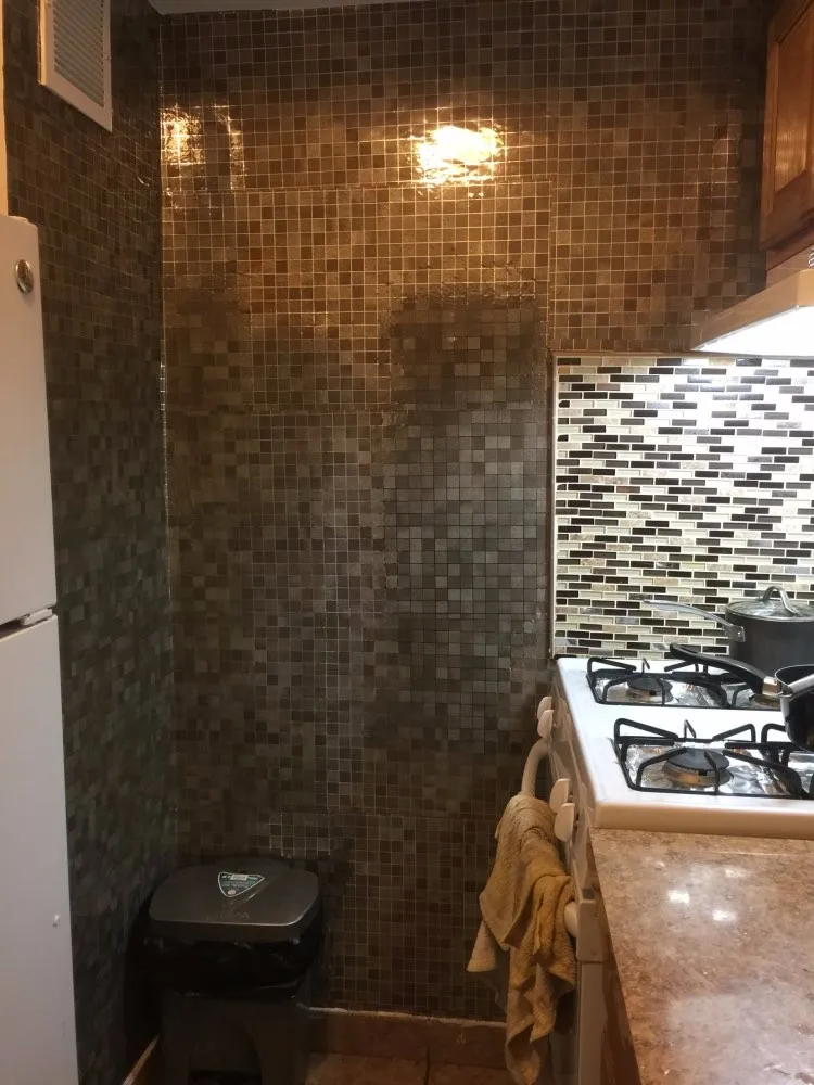 Современная ванная комната водонепроницаемый мозаика винил ПВХ самоклеющиеся анти масло Кухня обои термостойкость DIY домашний Декор стены стикеры