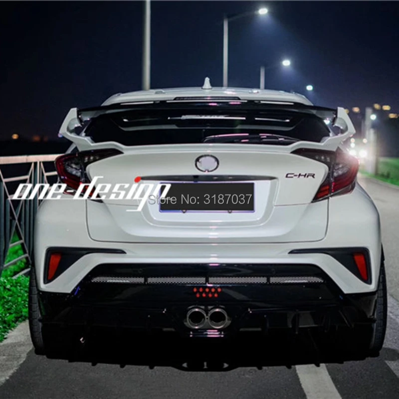 

For Toyota CHR C-HR 2016 2017 2018 2019 ABS Plastic Rear Roof Spoiler Wing Trunk Lip Boot Cover Car Styling