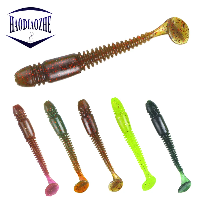 

5Pcs Silicone Soft Bait 9cm 4.5g Iscas Artificiais Worm Leurre Souple Para Pesca Swimbait Carp Fishing Lures Pesca Wobblers