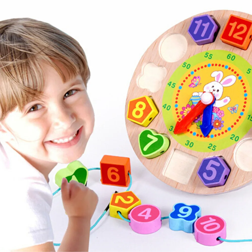 Пазлы деревянные цифровые геометрические часы блоки детские развивающие игрушки Деревянные Игрушки для маленьких мальчиков детские настольные игры для девочек кукольная мебель