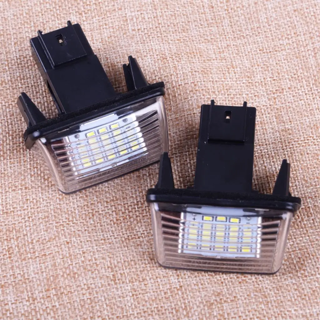 

CITALL 1 Pair 2 Pin Car 18 LED License Number Plate Light Lamp 6340 A3 for Peugeot 206 207 307 406 407 308 5008 Citroen C3