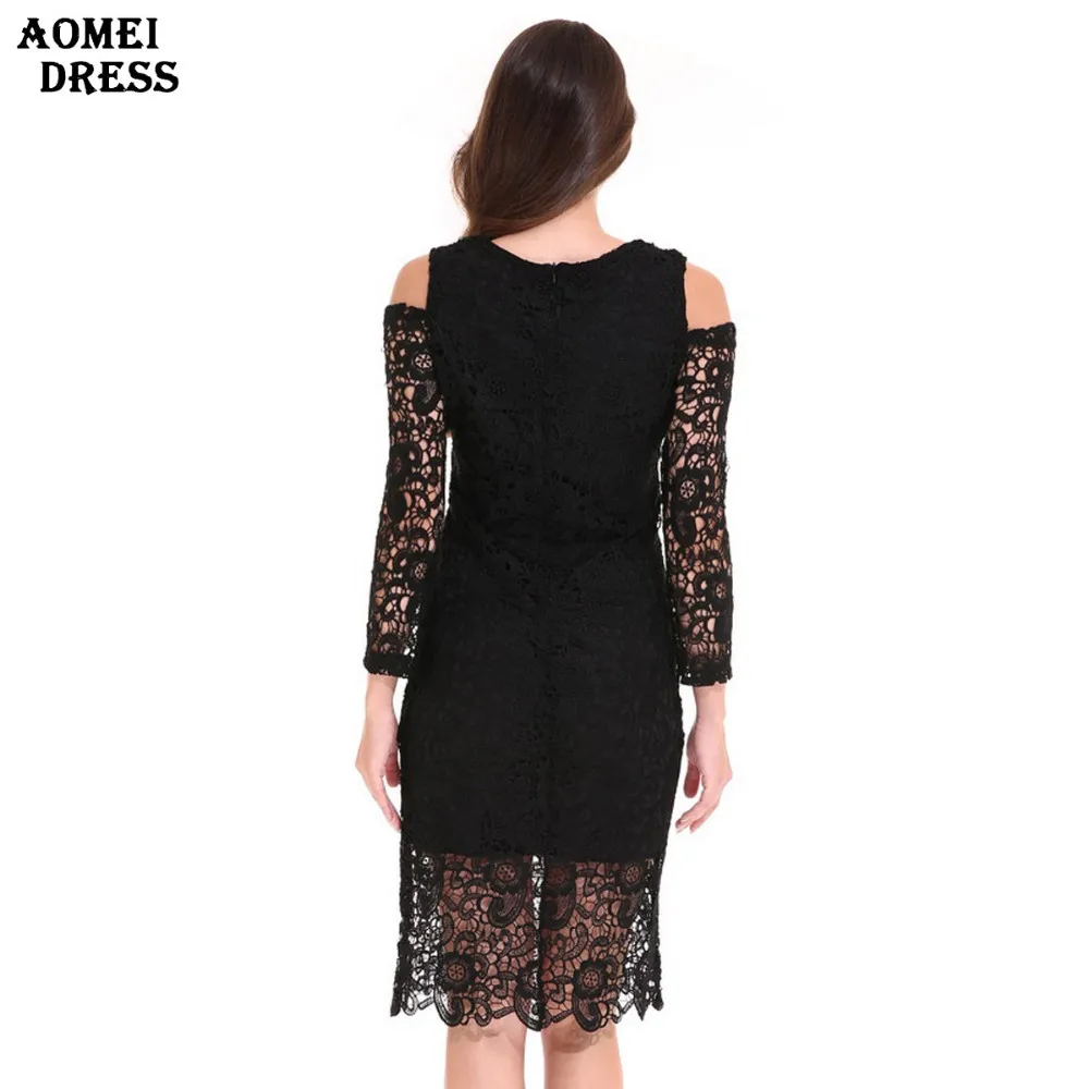 Женское винтажное черное кружевное платье с вырезами сексуальный о-вырез ретро-платья женские элегантные тонкие платья S M L XL XXL Одежда