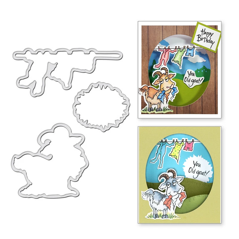 

Eastshape 3Pcs/lot Sheep Metal Cutting Dies Stamp Scrapbooking for Card Making DIY Decorative Embossing Crafts Stencils New 2019