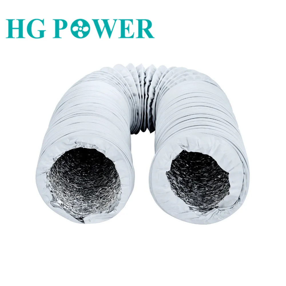 5m Flexible Air Conditioner Exhaust Pipe Hose Air Vent Aluminium Foil Fan Ducting Hose Ventilation Kitchen Exhaust Hose Pipe