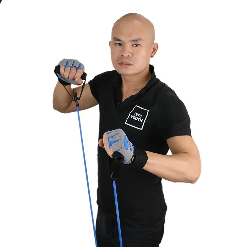 1 Pair Women/Men Anti-skid Sports Gym Gloves Body Building Training Half Finger guantes Fitness Exercise Weight Lifting Gloves