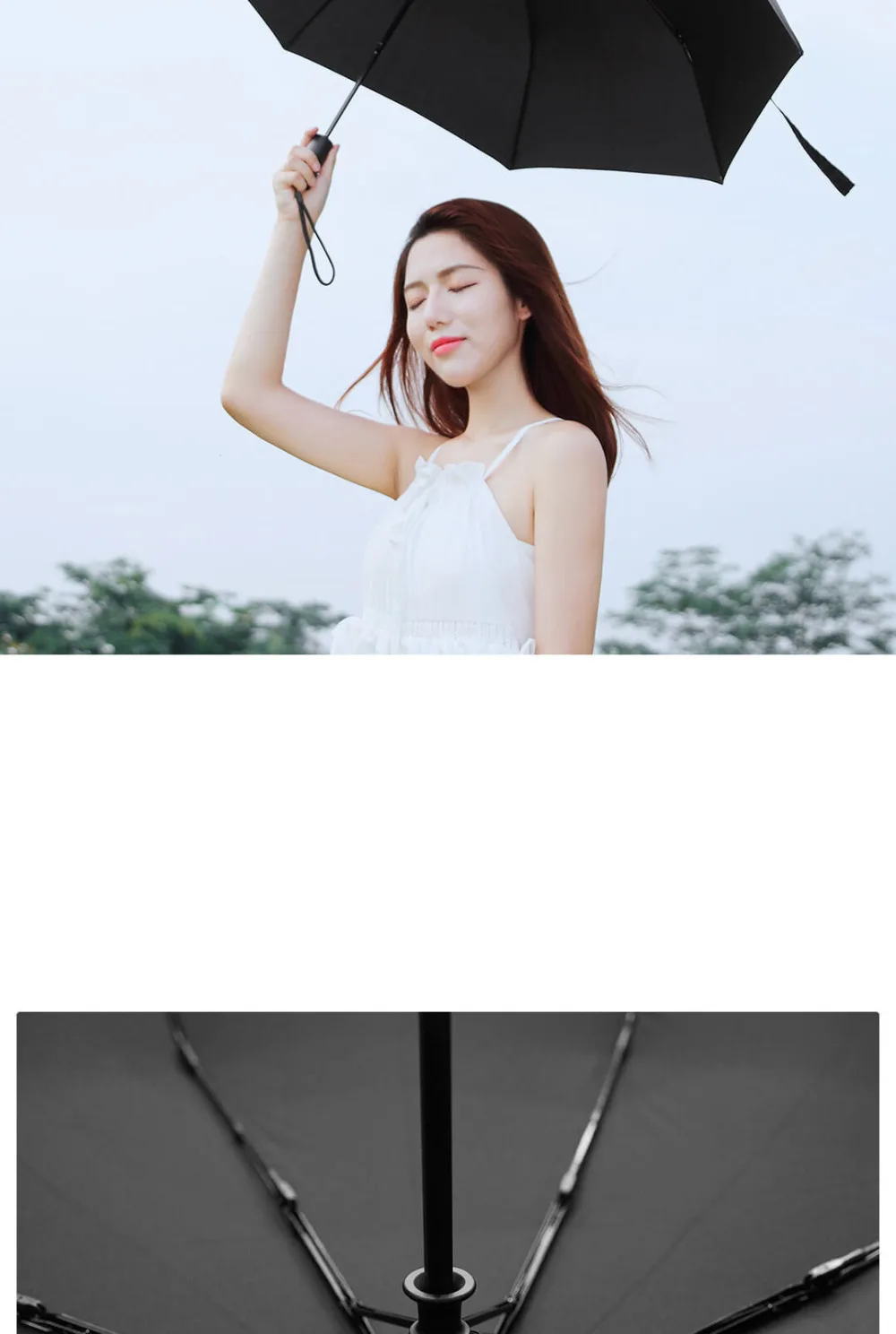 Xiaomi LSD Umbrella Water Repellent Level 4 UV Sunscreen Is Strong and Wind Resistant Three Colors Sunny Rainy Umbrella H15 # (10)
