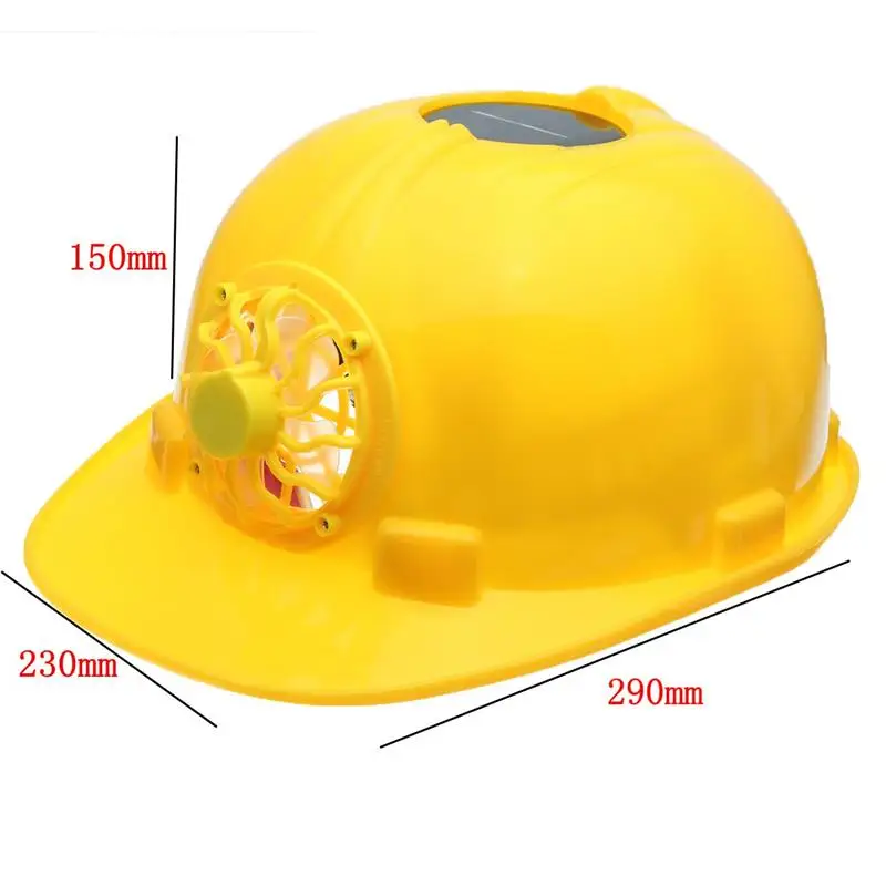 Safurance Желтый Солнечный силовой защитный шлем Рабочая жесткая шляпа солнечная панель Вентилятор охлаждения на рабочем месте безопасность