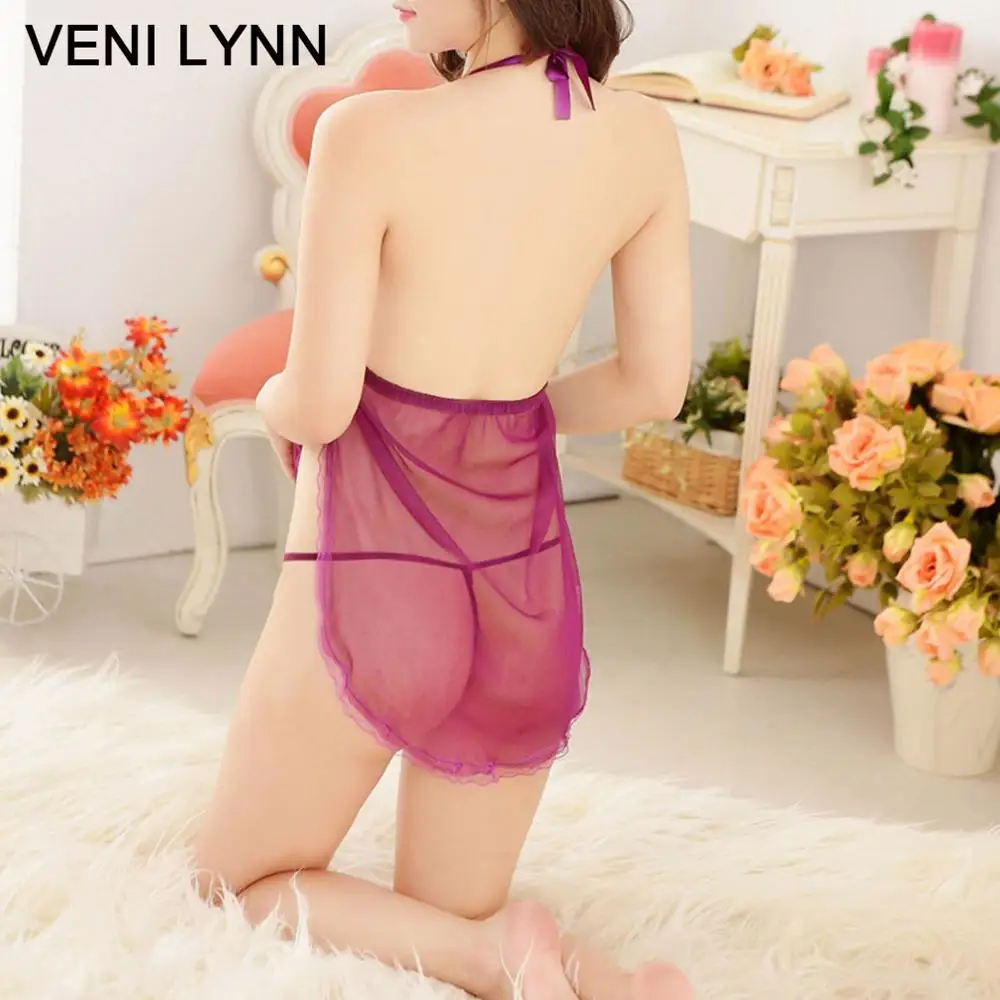 VENI LYNN Silk Romantic Nightgowns&Sleepshirts Sexy Lingerie Women Cute for Girls