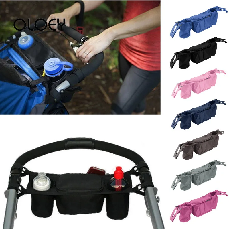 

OLOEY Baby Parm Stroller Storage Accessories Bag Baby Organizer Wheelchair Bag Baby Pram Buggy Carriage Bottle Cup Holder Bag
