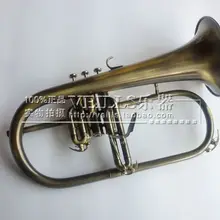 Ретро flugelhorn высокое качество античная медь моделирование рисунок процесс B плоский flugelhorn труба