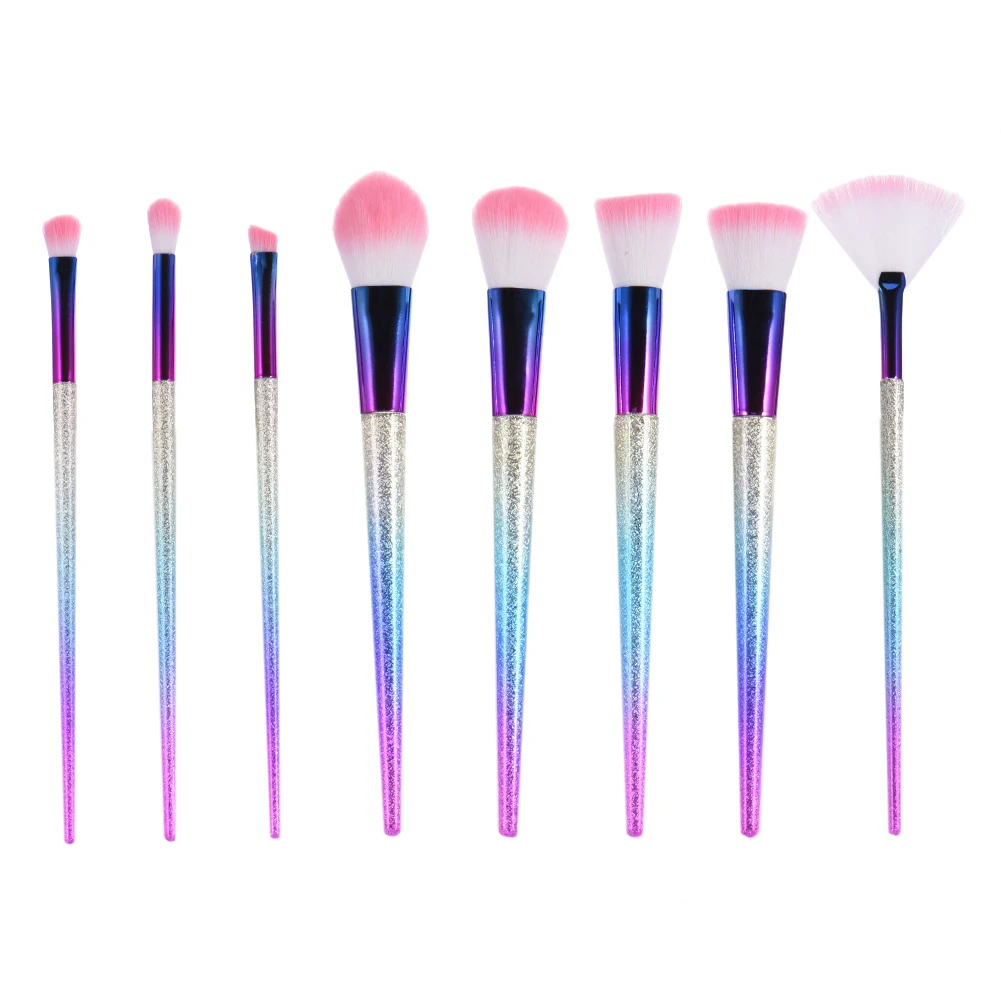 

New Pro 8Pcs Cosmetic Makeup Brushes Set Bulsh Powder Foundation Eyeshadow Eyeliner Lip Make up Brush Beauty Tools Maquiagem