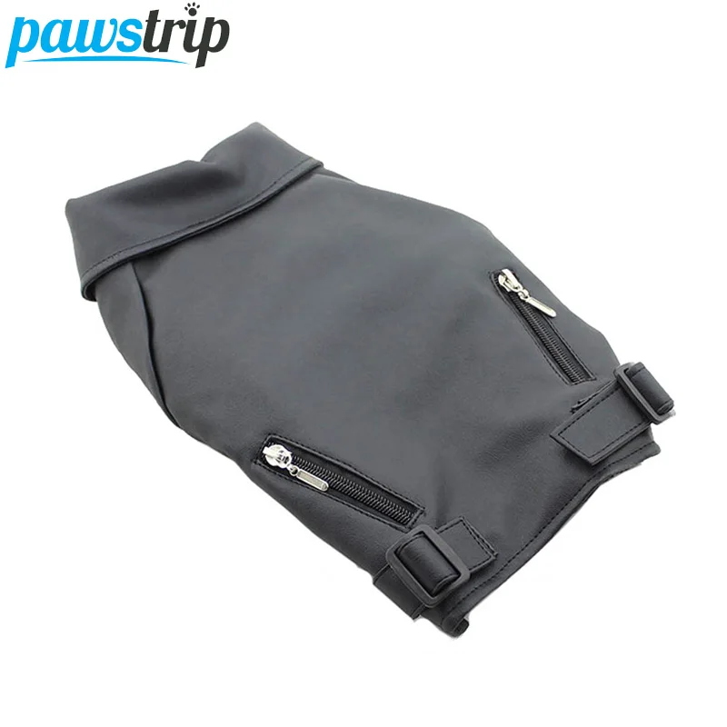 

pawstrip 10 Size PU Leather Dog Coat Winter Dog Jacket Clothing Large Dog Clothes Chihuahua Poodle Labrador Puppy Costume