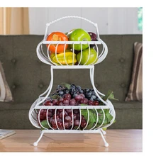 Два слоя фруктовой корзины, кованого железа. R варочная поверхность