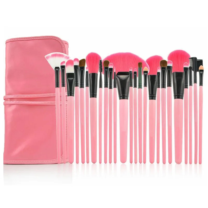 

Professional 22/24pcs Green Makeup Brushes Set Contour Powder Foundation Blusher Cosmetic Beauty Complete Kit with Leather case