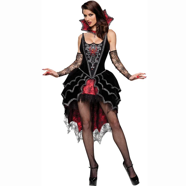 Hot Spiderman Role Playing Gothic Halloween Costumes For Women Vampire ...