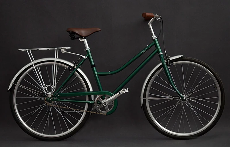 Cheap Retro Steel lady bike 26 inches female City street single bike Cruiser female  Single speed Bike road city  bike vintage 5
